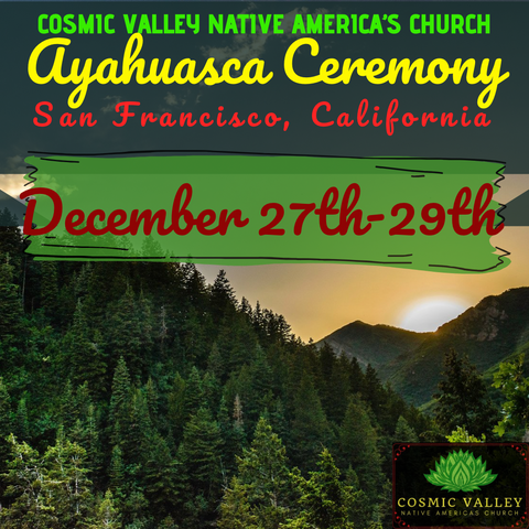 San Francisco, CA: US Ayahuasca Ceremony December 27th-29th 2021