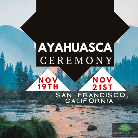 San Francisco, CA: US Ayahuasca Ceremony November 19th-21st 2021